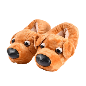 Coppia Cute Warm Indoor Animal Shoes Cartoon Type peluche Dog Indoor Slipper - Product Image 2