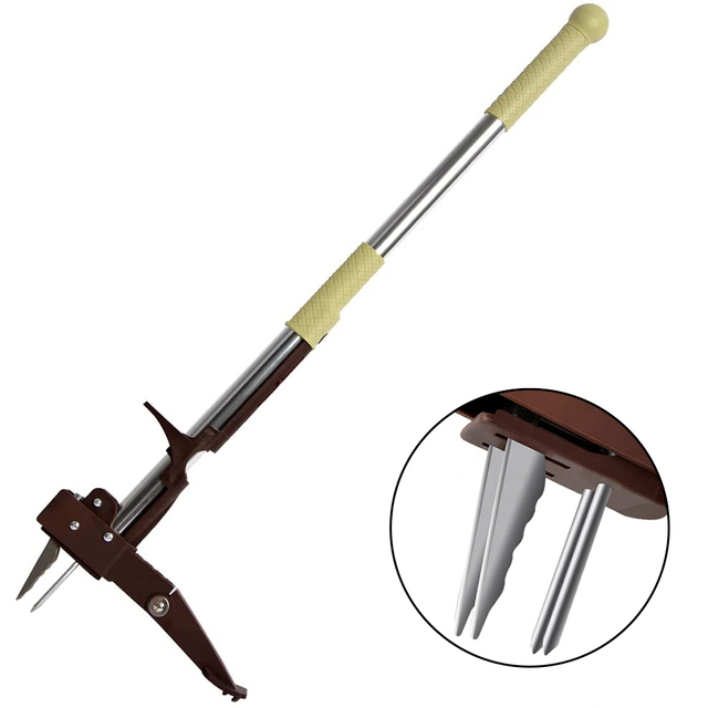 Winslow & Ross 4 Claw Stand up Handheld Weeder Puller 65Mn Steel Needle Plastic Garden Weeder