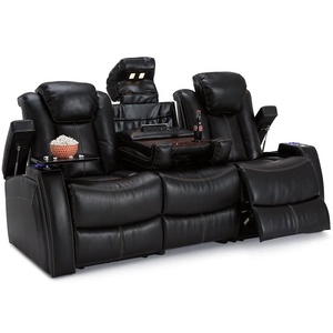 Meubles japonais JKY — dessus de causeuse en cuir, Home cinéma électrique, canapé inclinable, avec porte-gobelet et Table pivotante - Product Image 1