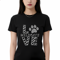 Nouveau vinyle de transfert thermique LOVE en strass de haute qualité pour T-shirt, vente en gros
