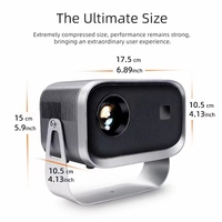Projecteur portable K6 à mise au point automatique, résolution 720p. Projecteur Android 9 avec Wifi 1g+8g 150 ANSI Mini Projecteur