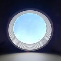 Bleu marine plafonnier lumière du soleil décoration salle de bain lucarne Faux dynamique bleu ciel Led fenêtre simulateur panneau applique murale