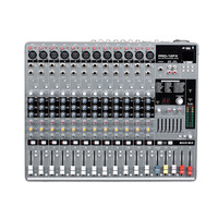Système de sonorisation professionnel numérique 16 canaux, carte son micro, console de mixage audio, console de mixage vidéo