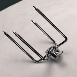 Thép không gỉ BBQ đồ dùng thiết lập nướng Rotisserie thịt dĩa cho cắm trại phù hợp với 3/8 "hình lục giác 5/16" vuông nhổ Que Gậy - Product Image 4