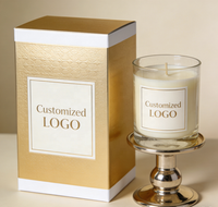 Boîte d'emballage rigide personnalisée en carton ondulé recyclable avec logo doré pour diffuseur de roseaux, boîte cadeau de luxe en papier blanc pour la maison, vente en gros