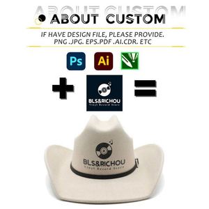 Sombrero Vaquero Occidental Retro de Estilo Nuevo, Sombreros Fedora de Ala Ancha para Hombre, Sombreros Fedora de Fieltro de Lana Personalizados al por Mayor con Logotipo - Product Image 3