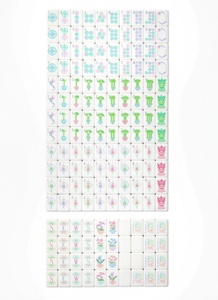 Jeu de Mahjong américain personnalisé à 4 couches, 160 tuiles en acrylique, bleu ciel, pour la maison et les clubs - Product Image 5