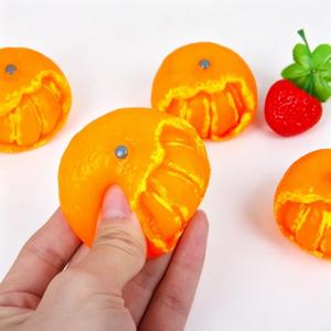 TPR Peeling Orange Squishy Toy Soft Stretch Fruit Stress Relief Squeeze Ball Decompression Fidget Toy for Kids Adults Wholesale - Product Image 6