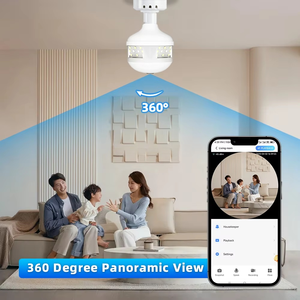 Novo 5MP Projector Sem Fio Casa Inteligente Câmera de Lâmpada Wi-Fi 360 Graus Panorâmica V380 Pro WiFi Segurança <span class=keywords><strong>CCTV</strong></span> Mini Câmera Bulb - Product Image 5