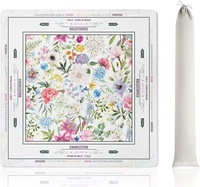 Tapis de Mahjong américain personnalisé, tapis de table de Mahjong de luxe, tapis de jeu de Mahjong en caoutchouc, motif floral violet rose, antidérapant, imperméable