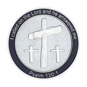 Christian Souvenir cadeau prière pièce Philippiens psaume croix argenté plaqué collection pièce commémorative pièce de prière - Product Image 4