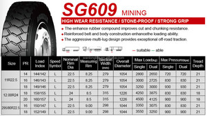 Pneus de camion tout acier ARDUZZA SD690 pour TBR, tailles 1200R24, 295/80R22.5, 11R22.5, fabriqués en Chine, pour l'élimination des impuretés et la réduction des consommations. - Product Image 5