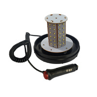 LED-Warnleuchte mit 72 LEDs 2835 SMD Magnetfuß Notfall-Stroboskoplampe mit Zigarettenanzünder für LKW, Auto, Gabelstapler