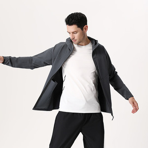 <span class=keywords><strong>Veste</strong></span> de sport de haute qualité en polyester pour homme, vêtement de sport actif avec capuche, poche zippée, imperméable, <span class=keywords><strong>veste</strong></span> de sport pour homme - Product Image 5