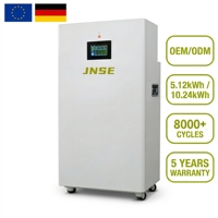 Système de stockage solaire domestique 16 kWh LiFePO4 avec batterie séparée, extincteur aérosol, protection IP65, conception empilable CAN, AC