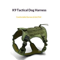 Harnais tactique pour chien robuste avec double anneau en D, boucle en métal à dégagement rapide, maille respirante rembourrée, produits pour animaux de compagnie