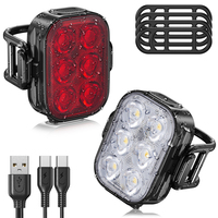 Ensemble de feux LED avant et arrière pour vélo de route VTT Q5, alimentés par batterie, en plastique, avec charge Type-C et batterie 500 mAh