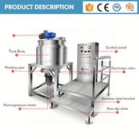 Mélangeur sous vide 300L pour cosmétiques, crèmes, émulsions, shampoings et mayonnaise – Machine industrielle de fabrication