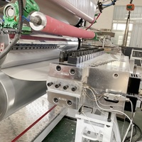 Ligne de production entièrement automatisée de feuilles de marbre artificiel en PVC, machine de fabrication de feuilles de marbre plastique à haute efficacité