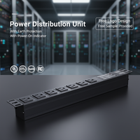 PDU 19'' 1U standard US, 7 prises, moniteur intégré, pour montage en rack universel
