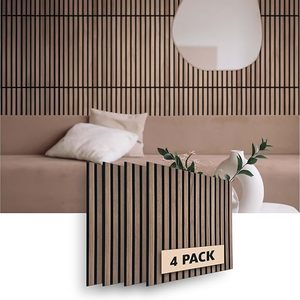 Akupanel con acabado <span class=keywords><strong>de</strong></span> madera natural Paneles <span class=keywords><strong>de</strong></span> pared interiores decorativos acanalados 3D para estudio en casa Oficina - Product Image 1