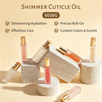 Huile à cuticules scintillante mini 5ml à marque privée, revitalisant roll-on nourrissant rapide, soin des cuticules végétalien, réparation des ongles, produits parfumés
