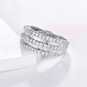 Sunstar Custom design 1 <span class=keywords><strong>Carati</strong></span> orignal diamante di <span class=keywords><strong>18</strong></span> <span class=keywords><strong>Carati</strong></span> in <span class=keywords><strong>oro</strong></span> anelli anelli di nozze di diamante - Product Image 4