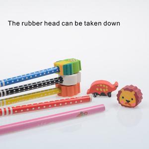 Lápices de madera de plomo negros con diseño de animales de dibujos animados <span class=keywords><strong>3D</strong></span> personalizados ODM al por mayor para uso promocional de los niños - Product Image 5