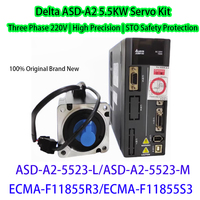Nouveau kit servo Delta ASDA-A2 5,5 kW d'origine, variateur ASD-A2-5523-L/M, moteur ECMA-F11855R3/S3 3PH haute précision pour l'automatisation CNC