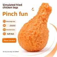 Jouet anti-stress créatif en caoutchouc thermoplastique souple en forme de cuisse de poulet de 20 cm, extra-large, à récupération lente, aide à la décompression