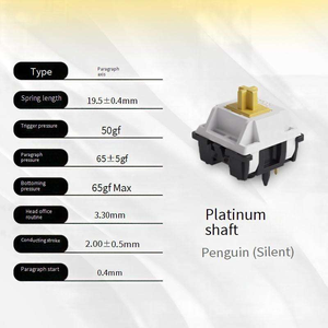 Interruptores de Teclado Mecánico <span class=keywords><strong>AKKO</strong></span>, Precio al por Mayor, DIY, 45 Piezas por Caja, <span class=keywords><strong>V3</strong></span> Pro, Color Crema Morado, Interruptor <span class=keywords><strong>Akko</strong></span> - Product Image 5