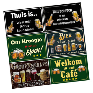 GROUP THERAPY PRACTICED HERE Vintage Tin <strong>Sign</strong> 20X30CM Retro Metal Signs Bar Pub Club Wall Decor Metal Small Plate Wholesales - Product Image 1