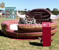 Machine de rodéo mécanique commerciale pour adultes avec commandes, taureau gonflable pour fêtes, location commerciale et événements sportifs
