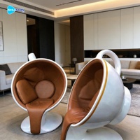 Chaise sculpturale créative en forme de tasse à café, siège artistique en résine et fibre de verre pour la décoration de cafés et de bureaux