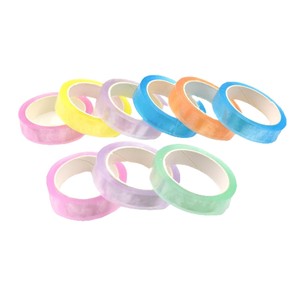 Cinta de cristal transparente de colores, 80u de grosor, cinta decorativa para manualidades y uso en la oficina - Product Image 1
