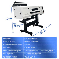 Impresora DTF de Doble Cabezal XP600 A1 de Alta Gama, Nueva, de 60 cm, Impresora DTF de Rollo para Camisetas, Impresoras de Inyección de Tinta con Secador y Agitador de Polvo