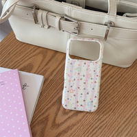 Coque de protection tendance rose rayée avec étoiles colorées pour iPhone 17 Pro Max, bords arrondis