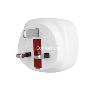 UE Francia París 2 pines Reino Unido 3 pines <span class=keywords><strong>enchufe</strong></span> 13A 250V AC <span class=keywords><strong>Adaptador</strong></span> europeo Universal convertidor de viaje de latón con conector NFC <span class=keywords><strong>para</strong></span> <span class=keywords><strong>Inglaterra</strong></span> - Product Image 1