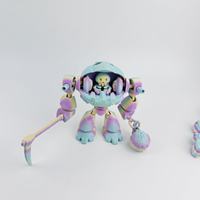 Kit de Robot DIY 18 cm en Plastique à Assembler avec Crâne et Faisceau, Décoration Fantaisie Sci-Fi d'Halloween pour Enfants de 8 à 13 Ans