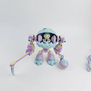 Juego de juguetes robot DIY, kit de montaje de plástico de 15 cm con calavera y guadaña, decoración de Halloween para niños de 8 a 13 años - Product Image 2