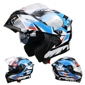 HSM DOT מאושר מודולרי מלא פנים קסדה כפולה Visor קסדה דה Moto Flip עד מנוע מחזור קסדת אביזרי אופנוע אחרים