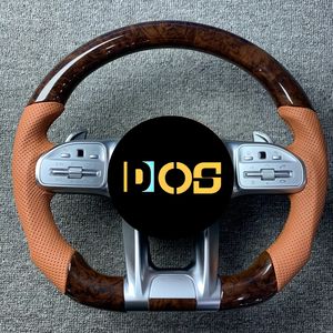 Volant en fibre de carbone personnalisé avec LED pour Mercedes-Benz 2015-2021 W205 C300 E260 E300 S400 G350 GLA <span class=keywords><strong>43</strong></span> GT <span class=keywords><strong>AMG</strong></span> GLB GLC <span class=keywords><strong>SL</strong></span> - Product Image 4