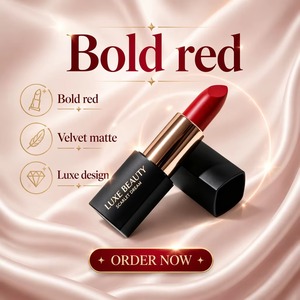 Lápiz Labial Vegano Mate de Terciopelo, Marca Privada, Alta Pigmentación, Bajo Precio, Larga Duración, Color <span class=keywords><strong>Nude</strong></span> - Product Image 6