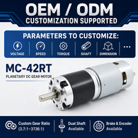 Moteur à engrenages planétaires DC 775 avec boîte de vitesses de 42 mm, 12 V, 24 V, 36 V, couple élevé de 12 Nm, moteur de réduction
