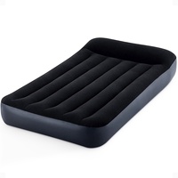 Matelas Gonflable Pliable Portable en PVC Floqué Durable pour Camping, Lit d'Appoint, Couchage d'Air pour Hôtel
