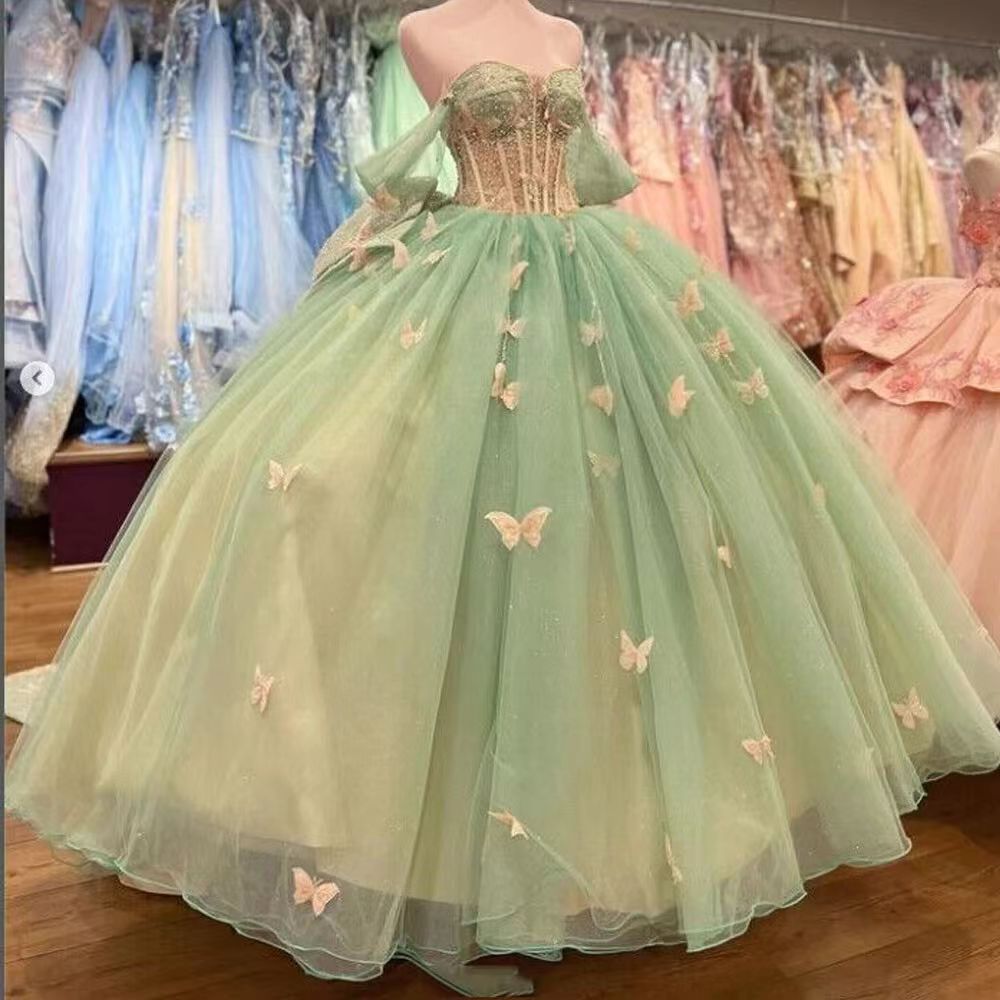 Cinderella Green Dress - 2025 Disney Princess Style - Midi Ball Gown Cinderella Green Dress - 2025 Disney Princess Style - Midi Ball Gown