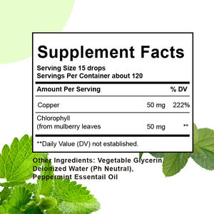 Penjualan laris kustomisasi cairan tetesan klorofil rasa Peppermint suplemen makanan untuk dukungan kekebalan tubuh - Product Image 2