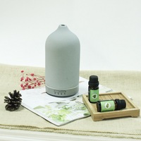 Diffuseur d'huiles essentielles d'aromathérapie en céramique Humidificateur d'air ultrasonique diffuseur d'huiles aromatiques de bureau avec diffuseur d'arôme super silencieux