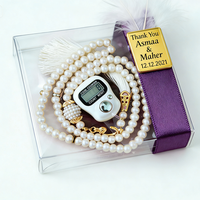 Cadeaux personnalisés pour la fête de naissance islamique et l'Aïd - Compteur de prières Ramadan Diwali, boîte cadeau en plastique pour nouveau-né, remerciements