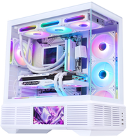 SAMA PC Case Computer Case Tempered Glass Mid Tower ATX CPU Gaming Desktop PC Cabinet Computer Chassis with LCD Screen Display